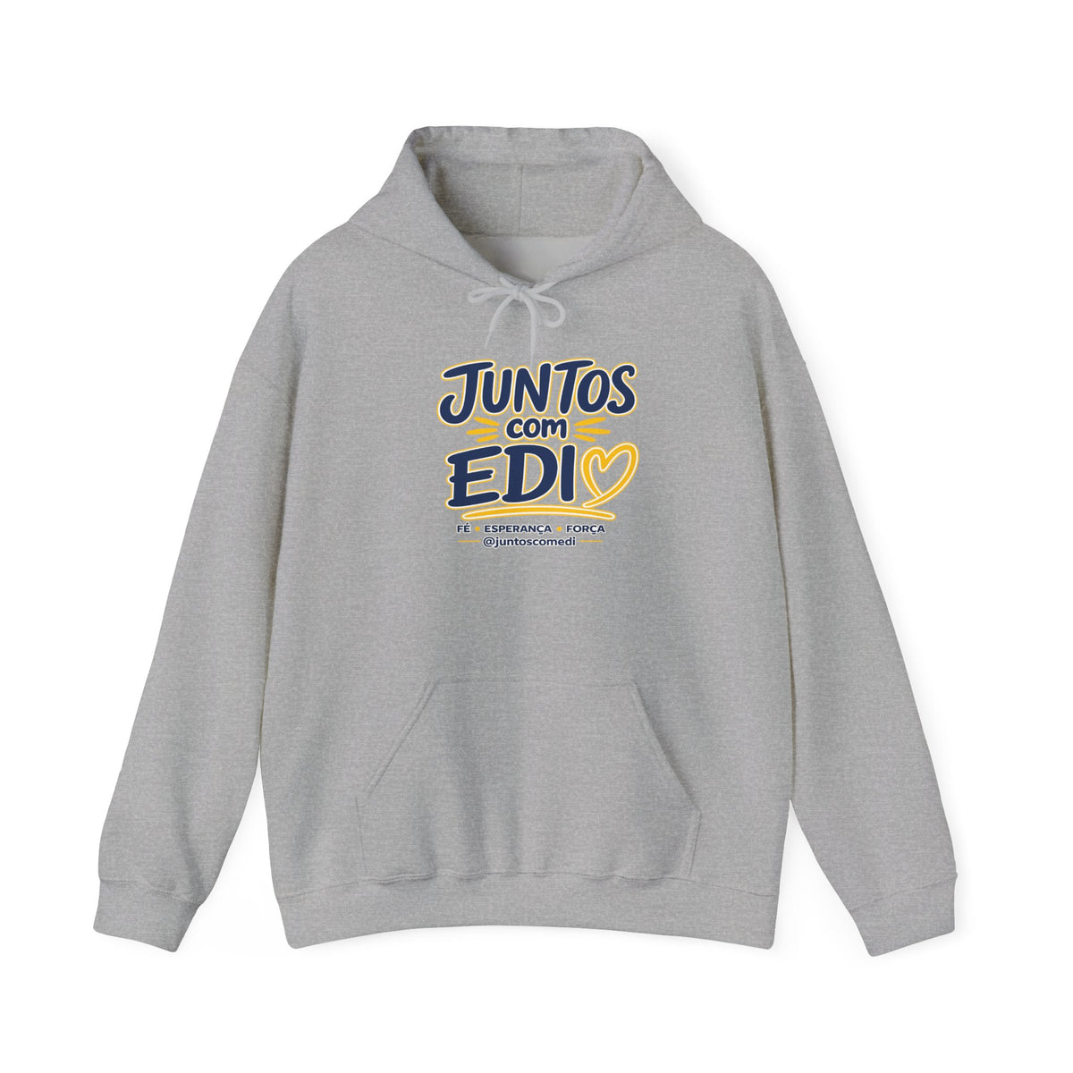 Moletom adulto Juntos com Edi (branco, preto, cinza / unisex, com capuz)