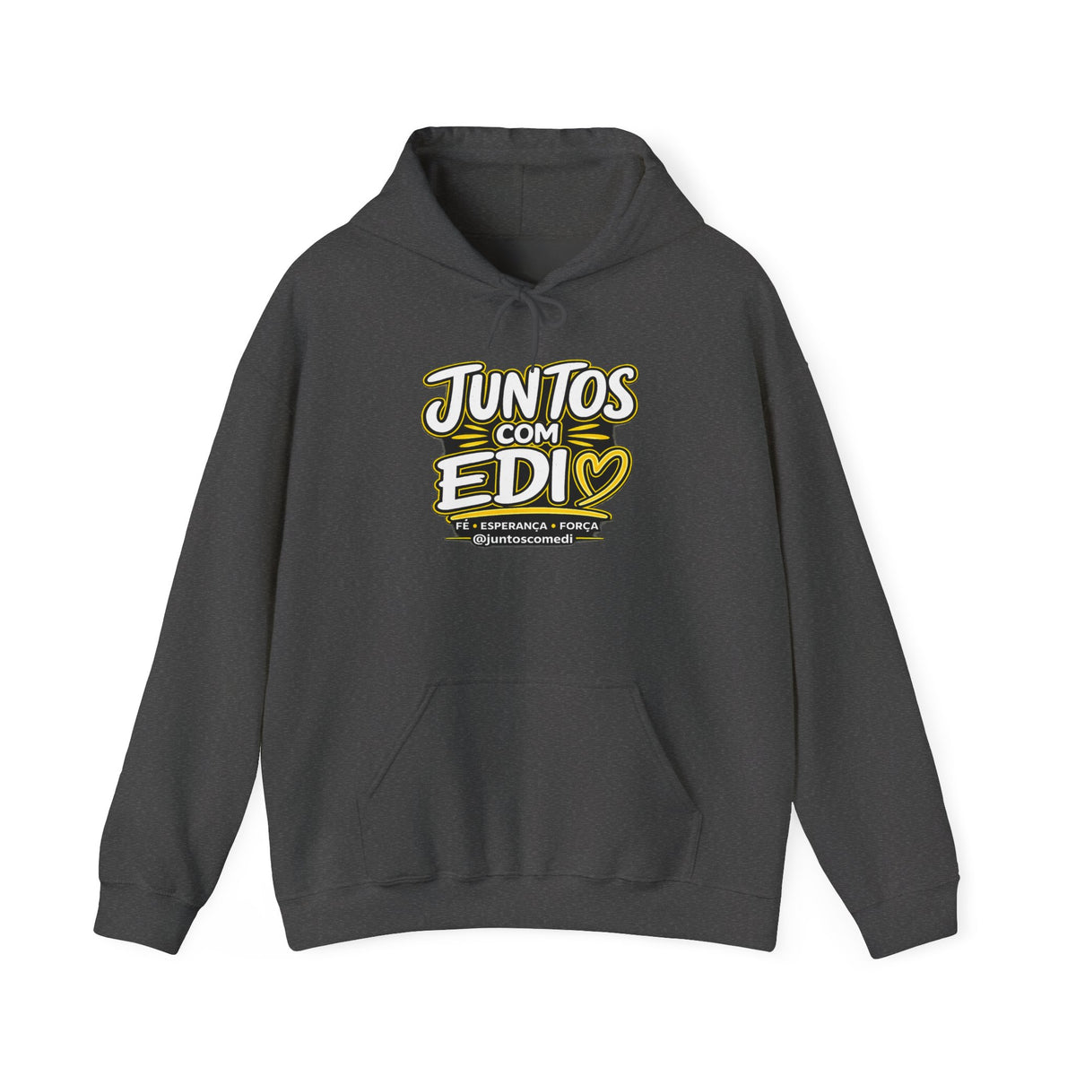 Moletom adulto Juntos com Edi (branco, preto, cinza / unisex, com capuz)