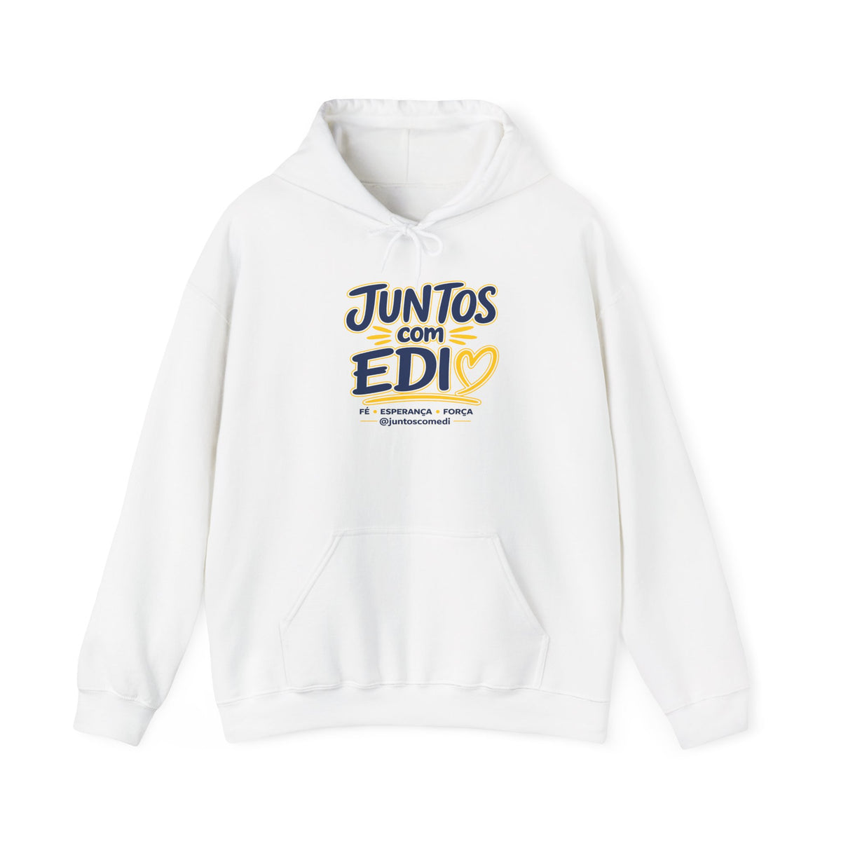 Moletom adulto Juntos com Edi (branco, preto, cinza / unisex, com capuz)