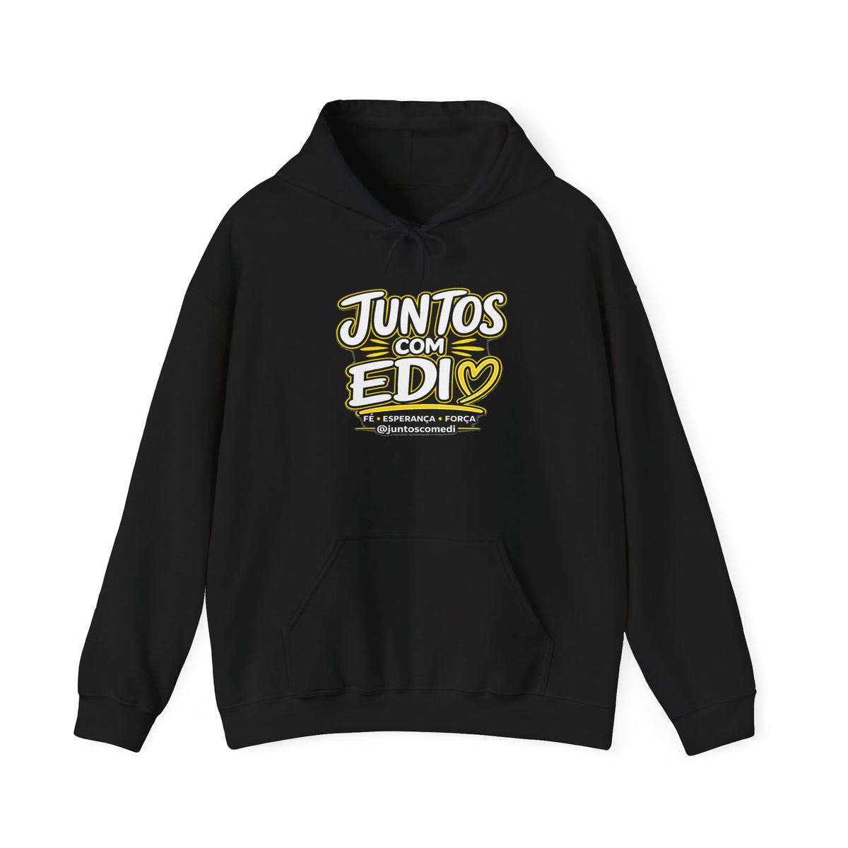 Moletom adulto Juntos com Edi (branco, preto, cinza / unisex, com capuz)