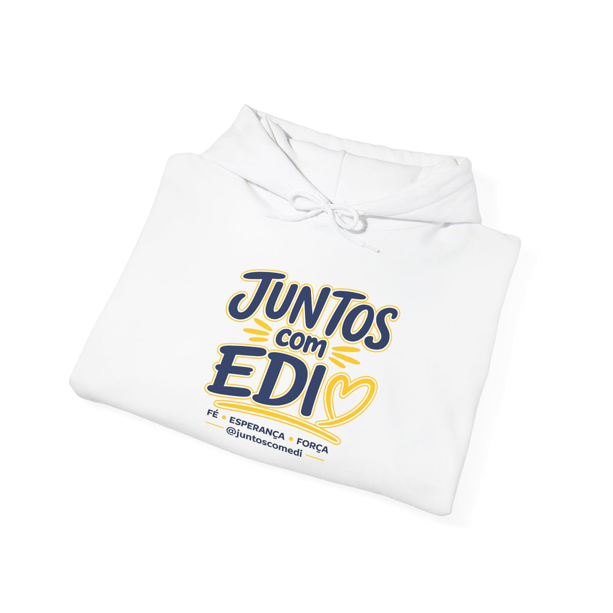 Moletom adulto Juntos com Edi (branco, preto, cinza / unisex, com capuz)